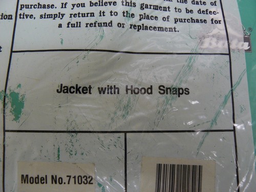 NEW BATA CHEMTEX 71032 JACKET WITH HOOD SNAPS SIZE LARGE - Picture 3 of 3