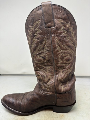 Justin Deerlite Chestnut Style 1564 Leather Western Cowboy Boots Men’s 9 D - Picture 6 of 10
