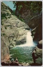 Kings Canyon National Park California Vintage Postcard Roaring River Falls