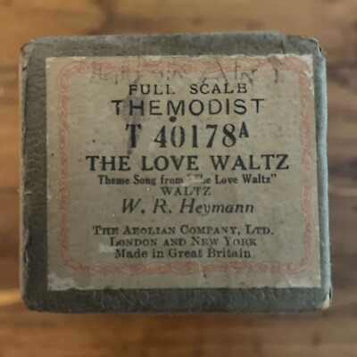 Themodist Full scale Äolische Pianola Rolle - T40178 - Der Liebeswalzer - W.R. Heymann