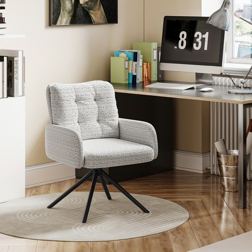 Armchair Tub Chair, Swivel Desk Chairs for Living Room/Bedroom/Dressing Room - Picture 15 of 44