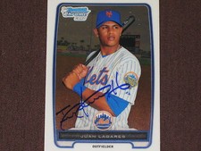 METS ROOKIE & FUTURE STAR JUAN LAGARES AUTO RC CARD FROM HIS FIRST SIGNING W/COA