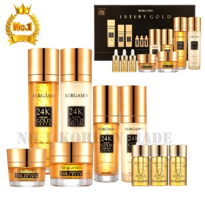 BERGAMO Luxury Gold Skin Care 9PCS Set/ANTI-AGING,BRIGHTENING/NO.1 Korean Made