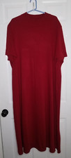 Halmode Plus Dark Red Short Sleeve Acrylic Maxi Dress Size 2X