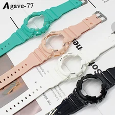 New Glossy Watch Strap+Bezel Replacement Band For Casio GMA-S110/S120/S130/S140