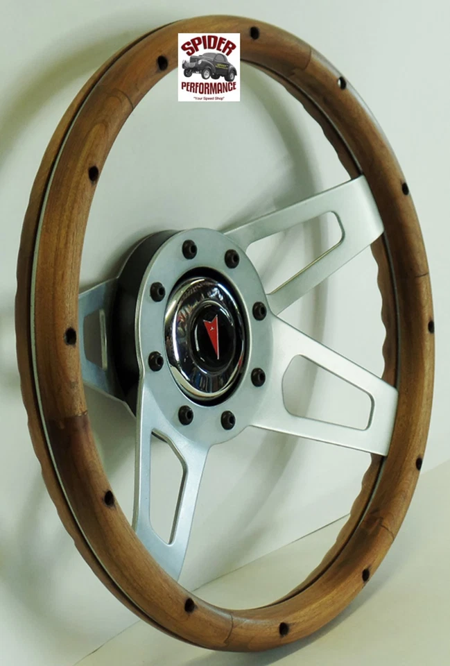 1969-1989 Pontiac wood steering wheel 13 1/2" WALNUT - Image 2 of 4