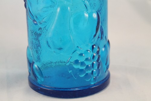 Mid-Century Italian Empoli Turquoise Art Glass Fruit Bottle Decanter 1960's - Picture 11 of 15