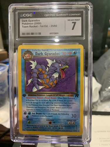 Dark Gyarados (1st Edition) graded CGC 7 for sale on eBay