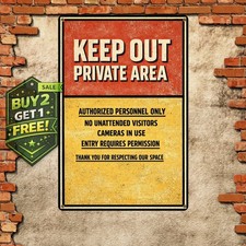 Funny Private Property No Trespassing Warning 8x12 Metal Tin Sign
