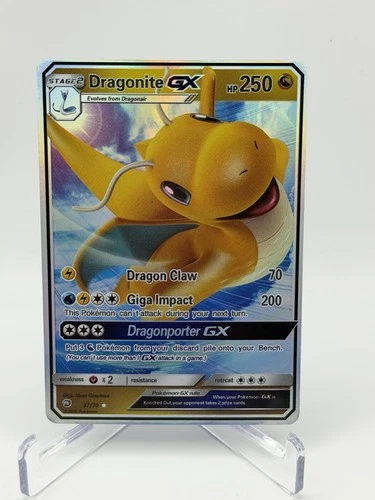 Dragonite GX 37/70 SM Dragon Majesty Holo Ultra Rare Full Art Pokémon TCG NM
