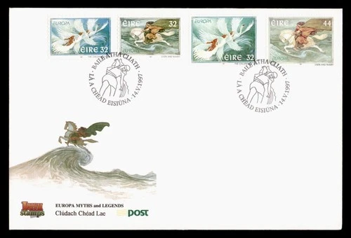 DR WHO 1997 IRELAND FDC MYTH/LEGEND COMBO M77255