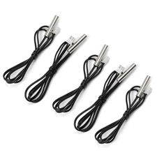 B3950 Thermistor Temperature Sensor 10K Sensitive NTC Probes 1M Cable, 5Pcs