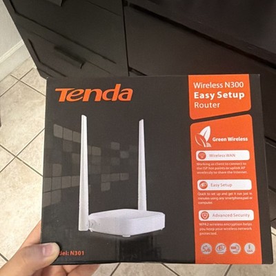 Tenda N301 Wireless N300 Router Easy Setup Advanced Security White