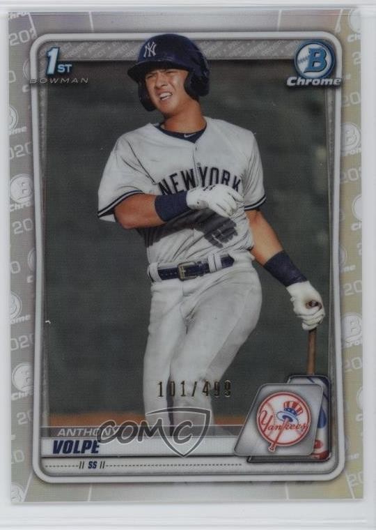 2020 Bowman Chrome Prospects Refractor 101/499 Anthony Volpe #BCP-139 2s2