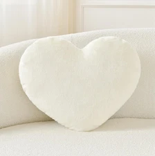 Throw Pillows Heart Pillow Cute Fuzzy Pillows for Bed Livingroom Home Decor C...