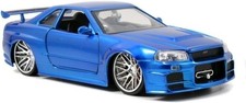 Jada Toys Fast Furious 1:24 Brian's 2002 Nissan Skyline GT-R R34 a Die-cast...