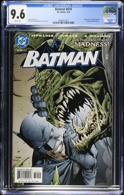 Batman #610 CGC 9.6 NM near mint white pages HUSH DC comics Jim lee GradedComic