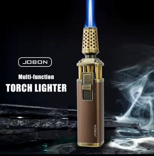 Jobon Fuerte Azul Llama Jet A Prueba de Viento 1300C Llave Bloqueo 360 Uso Invertido Encendedor - Imagen 6 de 16