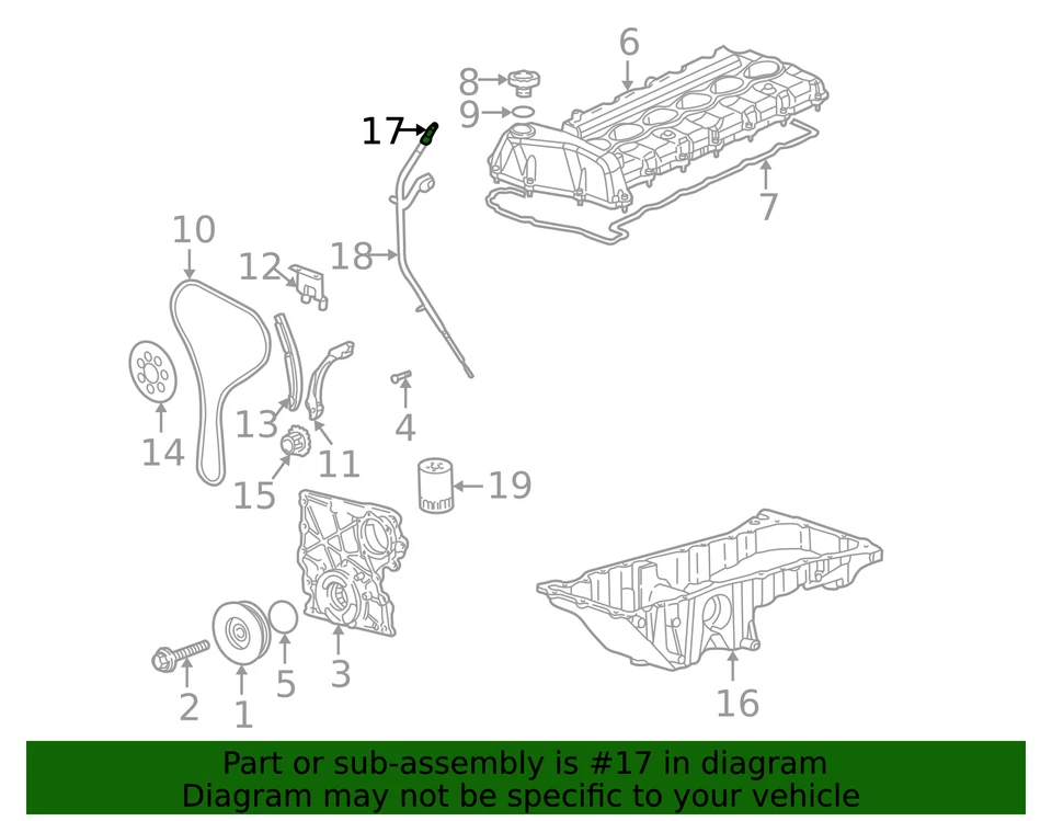 Varilla de medición de aceite de motor original GM 12580810 Foto 3 de 3