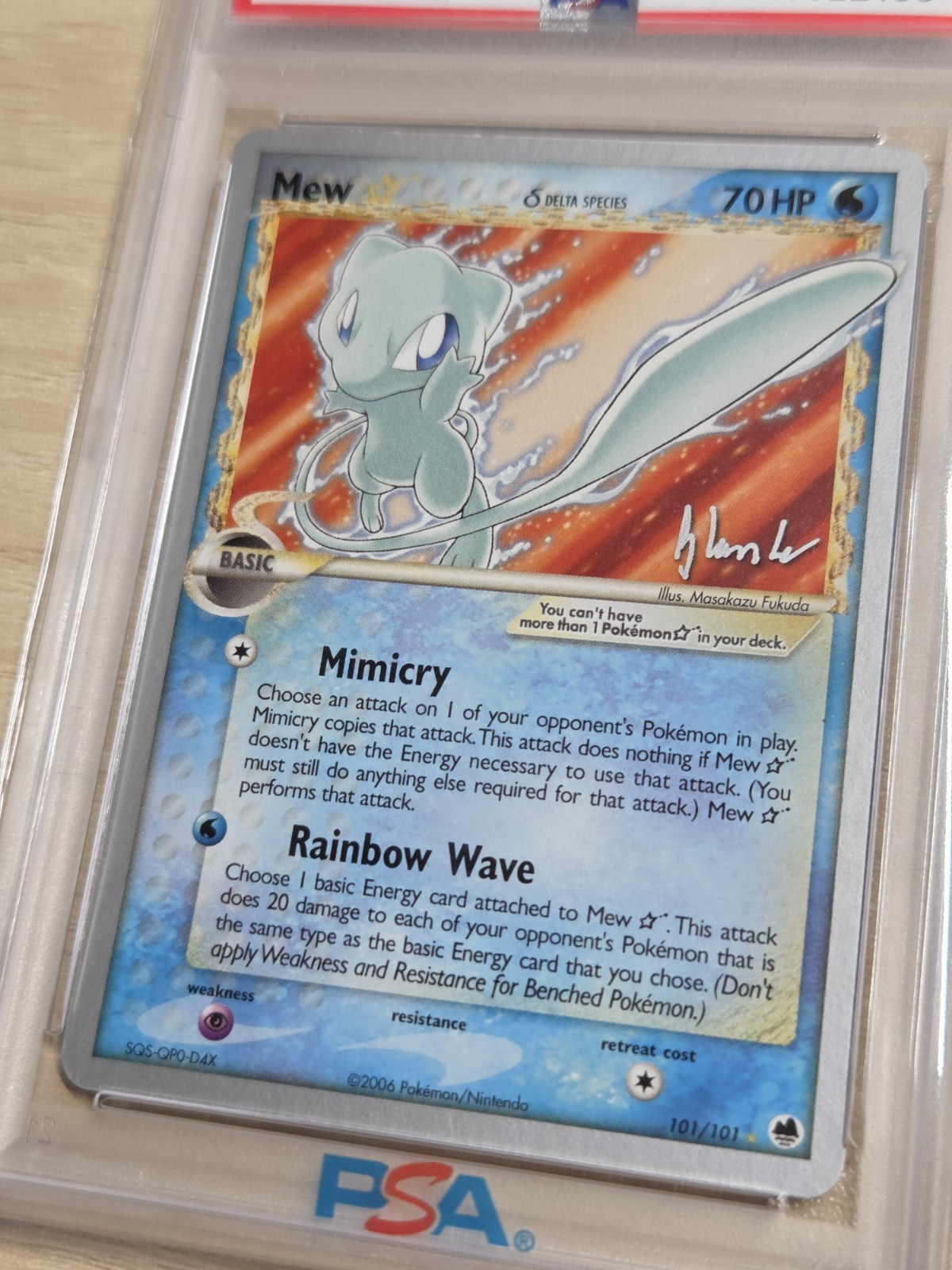 Pokemon Mew Gold Star 2008 World Championships Empotech Deck Promo #101 PSA 9 view 13