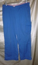 Koi Kathy Peterson S petite Scrub Bottom Pants blue elastic back