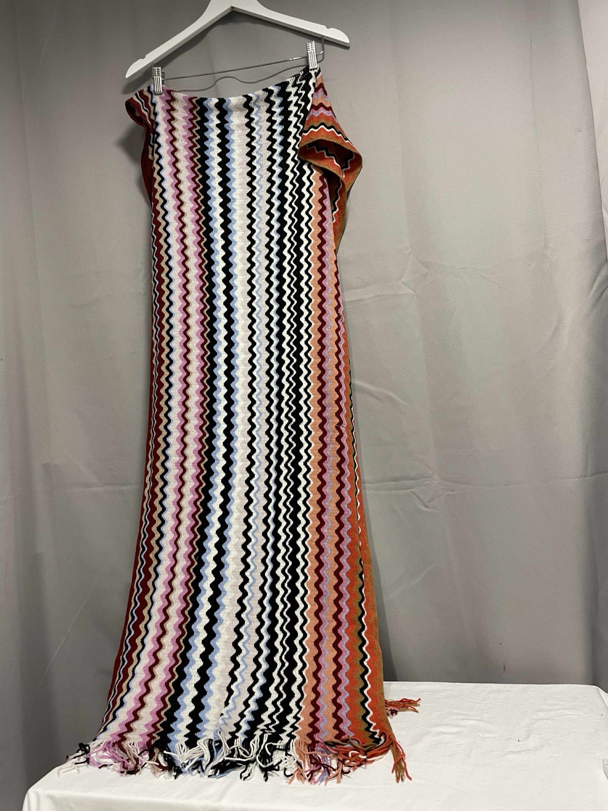 Missoni Brown Multicoloured ZigZag Pattern Scarf - image 2