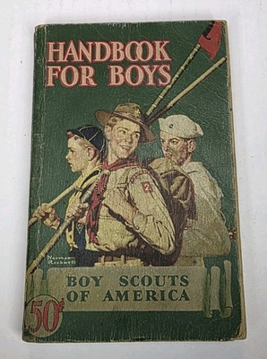 #ad 1943 Boy Scouts Of America Handbook for Boys Norman Rockwell Cover 1st Edition $47.95