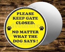 KEEP GATE CLOSED NO MATTER  Round Sign  Wreaths Crafts  miniatures Projects