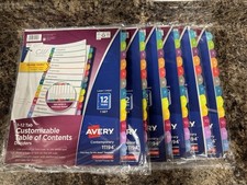 Avery Ready Index Customizable Table of Contents Dividers 12 Tabs 6 Sets