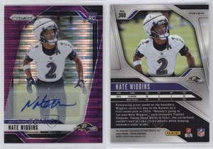 2024 Panini Prizm Rookies Purple Pulsar Nate Wiggins #380 Rookie Auto RC