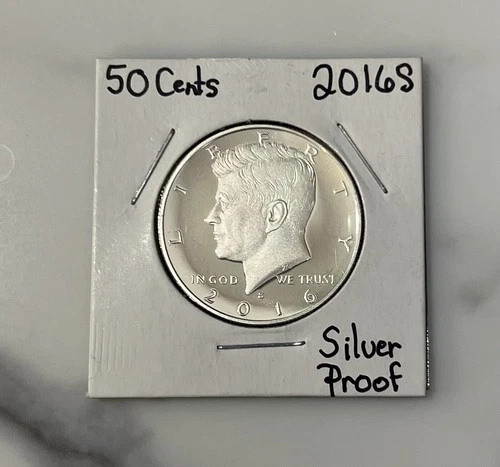 2016-S Kennedy silver proof half dollar Cameo. 90% silver.