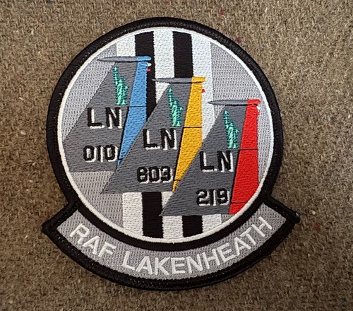 USAF Squadron Patch ~ 48th Fighter Wing F-15E / 494 FS Lakenheath ~ w/ Hook Loop