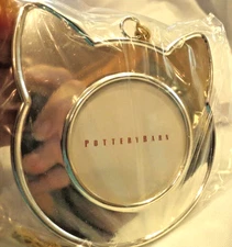 POTTERY BARN CAT FRAME ORNAMENT SILVER NEW IN BOX NO ENGRAVING