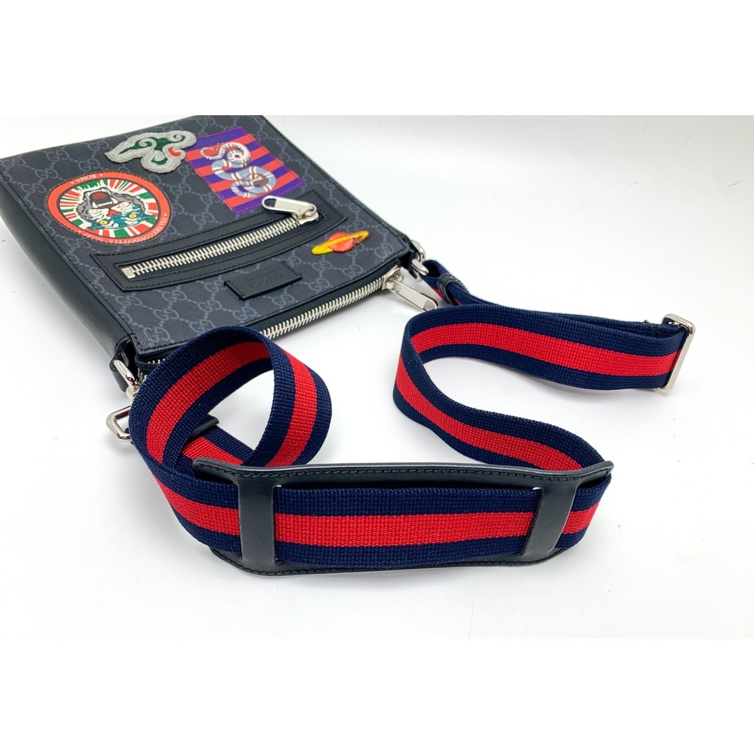 GUCCI GG Supreme Patchwork Tra Snake Courier Shou… - image 4