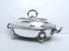 1860 MAPPIN BROTHERS LONDON BRIDGE AESTHETIC PEARLED WARMING SERVING DISH 14"
