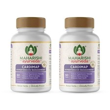  2 Pack Maharishi Ayurveda CARDIMAP 60 Tabs Each for Heart Care