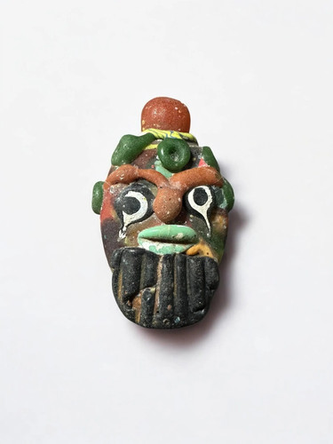 Vintage Phoenician Mosaic Glass Eye Bead - Ancient Style Archaeological Pendant