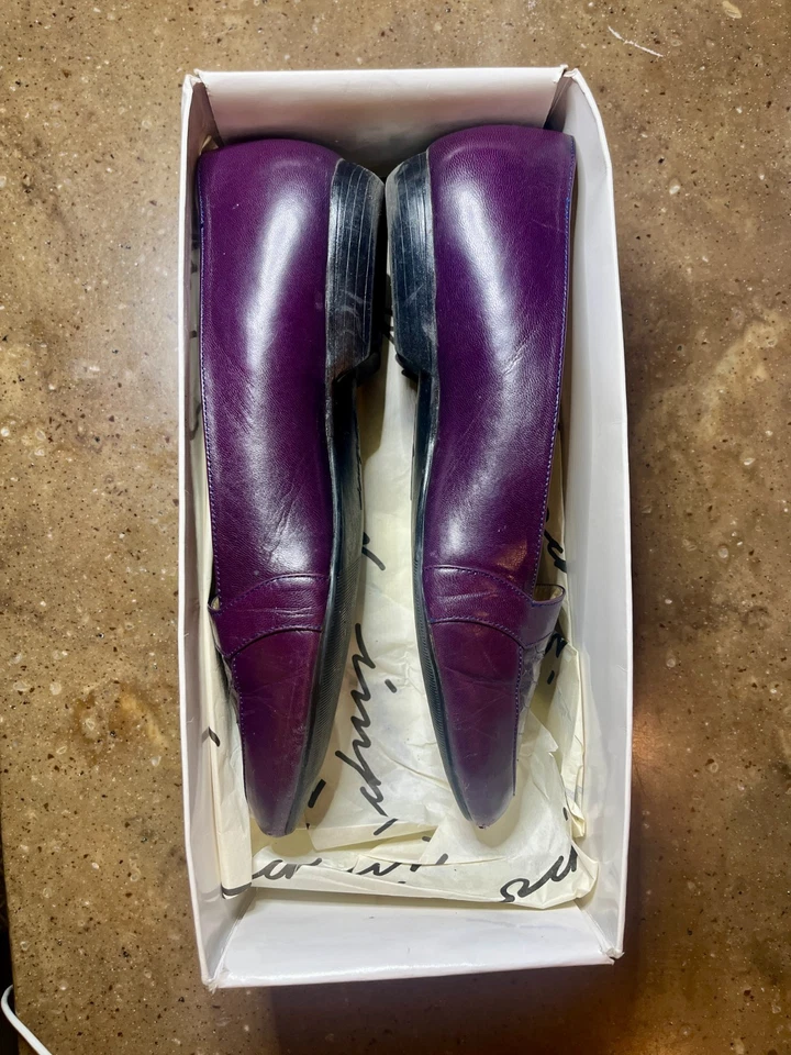 Mocasines para mujer Impo púrpura con relieve de cocodrilo vamp talla 7,5 M estilo vintage planos Foto 2 de 4