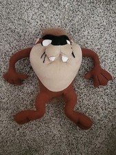 Vintage 1996 Warner Bros Taz Tasmania plush stuffed 8" Inches size