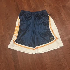 2000s baggy teal and orange and1 basketball shorts in size large 