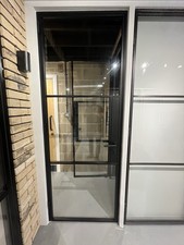 Internal slim steel Crittall door, black steel door. Ex display.