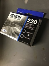 Epson 220 2pk Combo Ink Cartridge - Black In Date NEW SEALED  