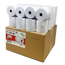 (32 Rolls) 3" x 150' 1 Ply Bond (Non –Thermal Kitchen Printer Paper) POS 