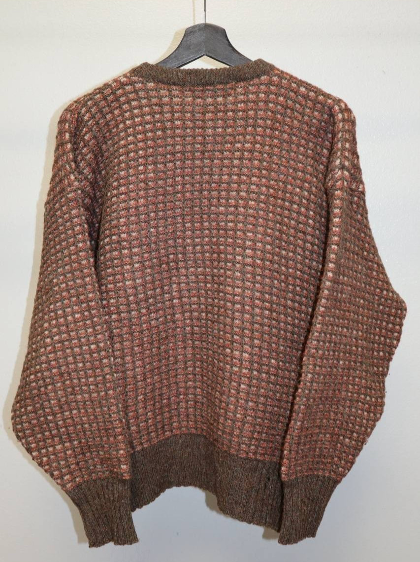 HighLand Craft 100% Wool Sweater Made in Scotland Size Large Brown