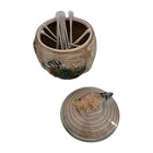 Natical Theme Ceramic Brown Lidded Dish With Fish/Sea Shells, Bathroom Decor? — photo 9