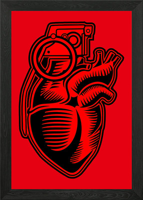 Heart Blast gerahmtes Wandbild Poster Leinwanddruck Bild
