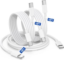 9 x 3 Packs USBC to USBC Cable for iPhone 15-17, 10FT 60W Long Charger Cords