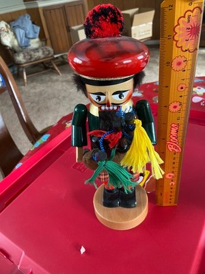Vintage Original Steinbach Nutcracker Volkskunst Germany Bagpiper