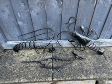 3 x Vintage Wall Hangings Metal Sea life Lobsters & Swordfish Sculptures, Decor