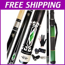 58" Canadian Maple Billiard Pool Cue  Case  Accessories